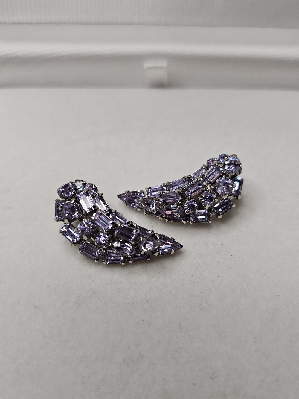 Sherman Alexandrite Crystal Wing Earrings